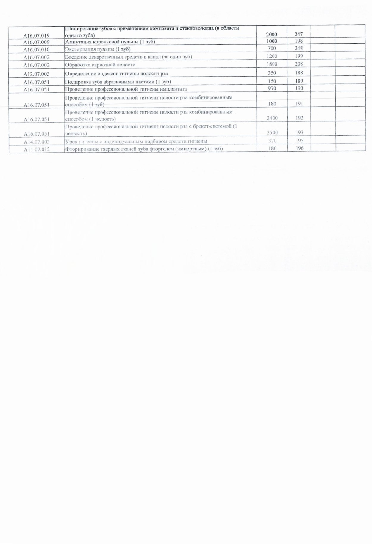Электронный образец цен